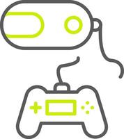 Vr Game Line Two Color Icon vector