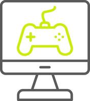 Game Line Two Color Icon vector