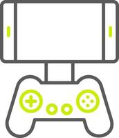 Mobile Game Line Two Color Icon vector