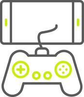 Mobile Game Line Two Color Icon vector