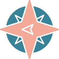 West Glyph Two Color Icon vector