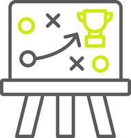 Game Plan Line Two Color Icon vector