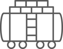 Train Cargo Line Two Color Icon vector