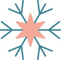 Snowflake Glyph Two Color Icon vector