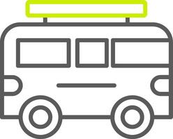 Camper Line Two Color Icon vector