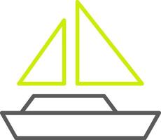 Boat Line Two Color Icon vector