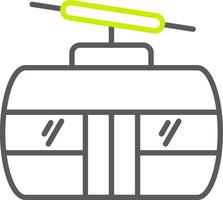 teleférico línea dos color icono vector
