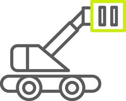 Boom Lift Line Two Color Icon vector