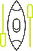 Canoe Line Two Color Icon vector