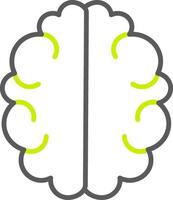 Brain Line Two Color Icon vector