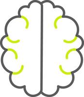 Brain Line Two Color Icon vector