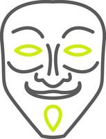 Mask Line Two Color Icon vector