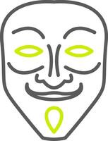 Mask Line Two Color Icon vector