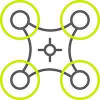Drone Line Two Color Icon vector