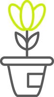 Plant Line Two Color Icon vector