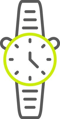 Watch Line Two Color Icon