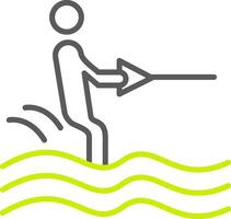 Surfing Line Two Color Icon vector