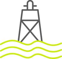 Buoy Line Two Color Icon vector