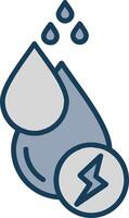Water Energy Line Filled Grey Icon vector