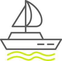 Boat Line Two Color Icon vector