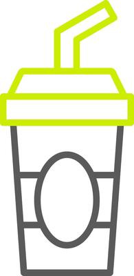 Cold Drink Line Two Color Icon