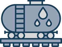 Oil Tank Line Filled Grey Icon vector
