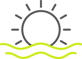 Sunrise Line Two Color Icon vector