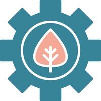 Offshore Platform Glyph Two Color Icon vector