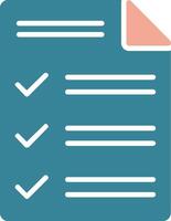 Customs Declaration Glyph Two Color Icon vector