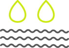 Water Line Two Color Icon vector
