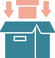 Packing Process Glyph Two Color Icon vector