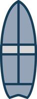 Surfer Line Filled Grey Icon vector