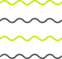 olas línea dos color icono vector