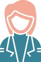 Stewardess Glyph Two Color Icon vector