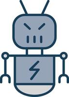 Botnet Line Filled Grey Icon vector