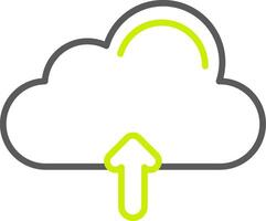 Cloud Line Two Color Icon vector