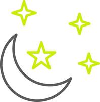 Moon Line Two Color Icon vector