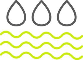 Water Line Two Color Icon vector