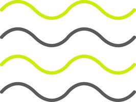 Waves Line Two Color Icon vector