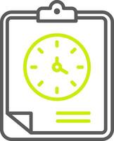 Clipboard Line Two Color Icon vector