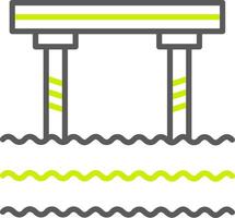 Bridge Line Two Color Icon vector