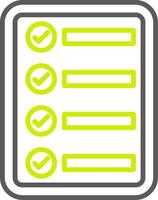 List Line Two Color Icon vector