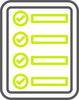 List Line Two Color Icon vector