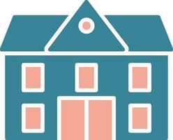 School Glyph Two Color Icon vector
