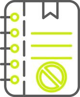 Notes Line Two Color Icon vector