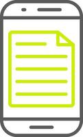 Smartphone Line Two Color Icon vector