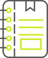 Note Line Two Color Icon vector