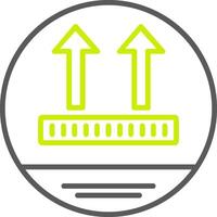 This Way Up Line Two Color Icon vector
