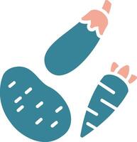 Vegetables Glyph Two Color Icon vector