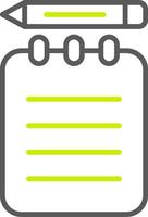 Notepad Line Two Color Icon vector